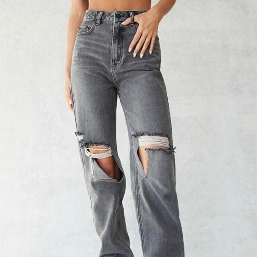 PacSun 90’s Boyfriend High Rise Jeans. Grey wash